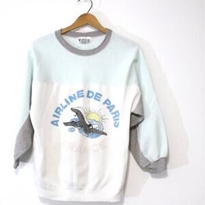 Vintage Airline de Paris France Sweatshirt Medium